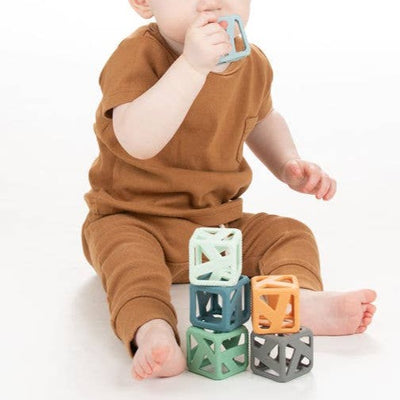 Stack N Chew Cubes - Earthy by Malarkey Kids Toys Malarkey Kids   