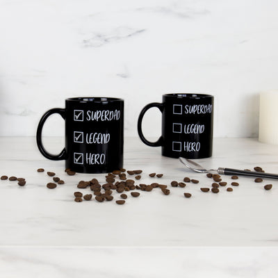 Super Dad Checklist Heat Reveal Mug by Gift Republic Nursing + Feeding Gift Republic   