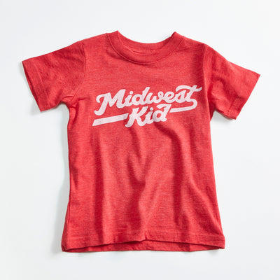 Midwest Kid Tee - Heather Red by Orchard Street Apparel Apparel Orchard Street Apparel   