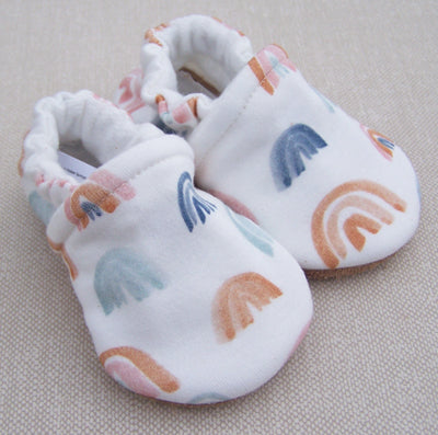 Organic Cotton Slipper - Watercolor Rainbow by Snow & Arrow Shoes Snow & Arrow   