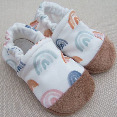 Organic Cotton Slipper - Watercolor Rainbow by Snow & Arrow Shoes Snow & Arrow   