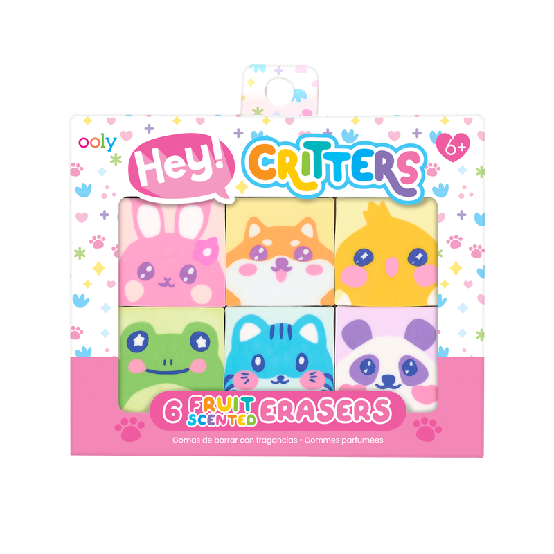 Hey Critters! Scented Erasers - Set of 6 by OOLY Toys OOLY   