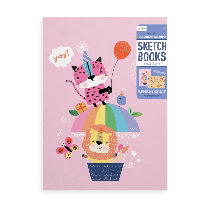 Doodle Pad Duo Sketchbooks - Safari Party by OOLY Toys OOLY   