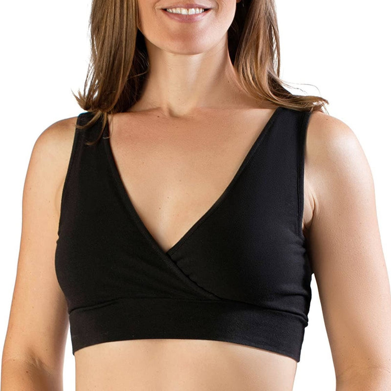 Organic Cotton Nursing and Sleep Bra - Black by Kindred Bravely Nursing + Feeding Kindred Bravely   