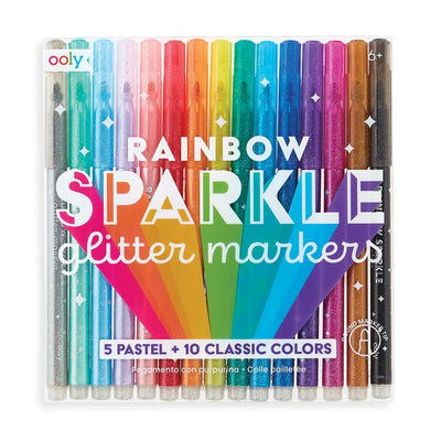 Rainbow Sparkle Glitter Markers by OOLY Toys OOLY   