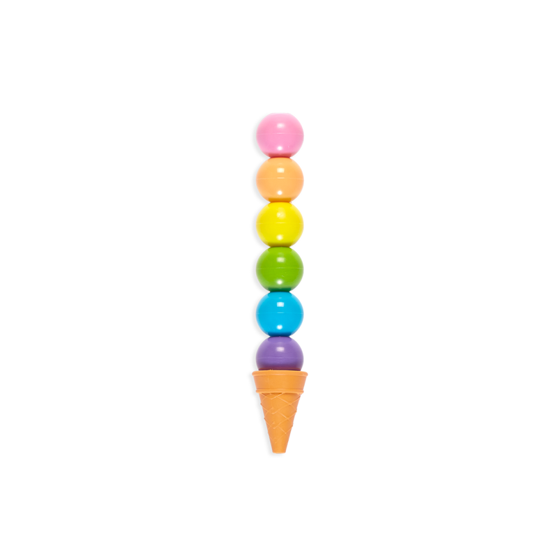 Rainbow Scoops Stacking Erasable Crayons by OOLY Toys OOLY   