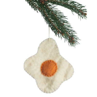 Fried Egg Ornament by Silk Road Bazaar Decor Silk Road Bazaar   