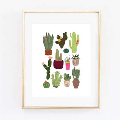 Plants Pattern Art Print by Bloomwolf Studio Decor Bloomwolf Studio   