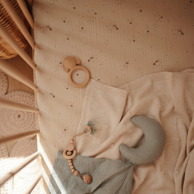 Extra Soft Muslin Crib Sheet - Falling Stars by Mushie & Co Bedding Mushie & Co   