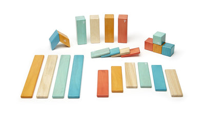 Magnetic Block Set 24 Pc Set - Sunset by Tegu Toys Tegu   