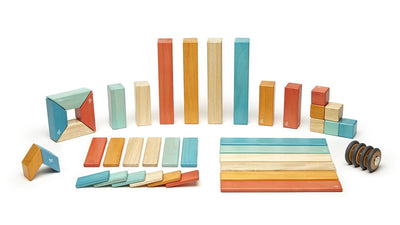 Magnetic Block Set 42 Pc Set - Sunset by Tegu Toys Tegu   