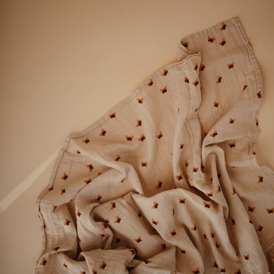 Organic Muslin Swaddle - Butterflies by Mushie & Co