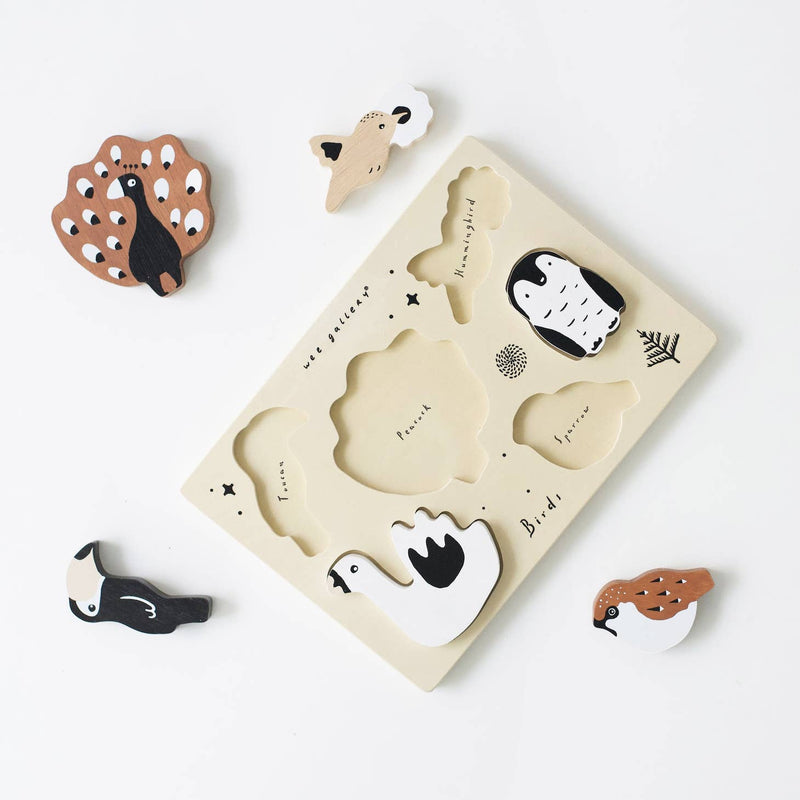 Wooden Tray Puzzle - Birds by Wee Gallery Toys Wee Gallery   