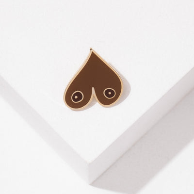 Boobies Pin by Larissa Loden Accessories Larissa Loden Brown  