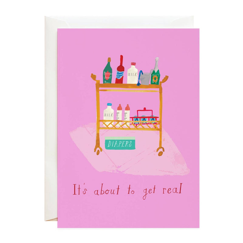 Diapers on the Bar Cart Card by Mr. Boddington&