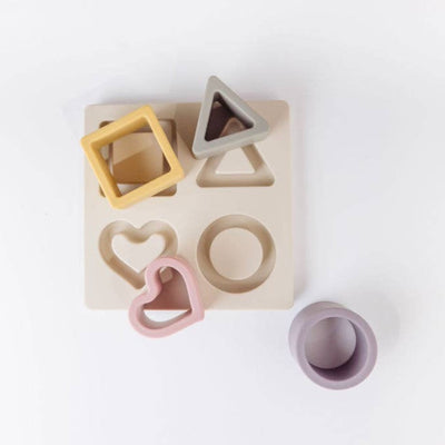 Silicone Shape Puzzle - Mauve by Three Hearts Toys Three Hearts   