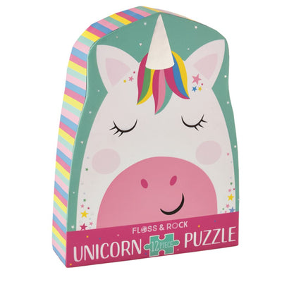 Rainbow Unicorn Jigsaw Puzzle - 12 Pieces by Floss & Rock Toys Floss & Rock   