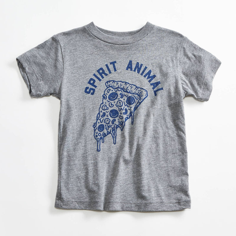 Spirit Animal Pizza Triblend Grey by Orchard Street Apparel