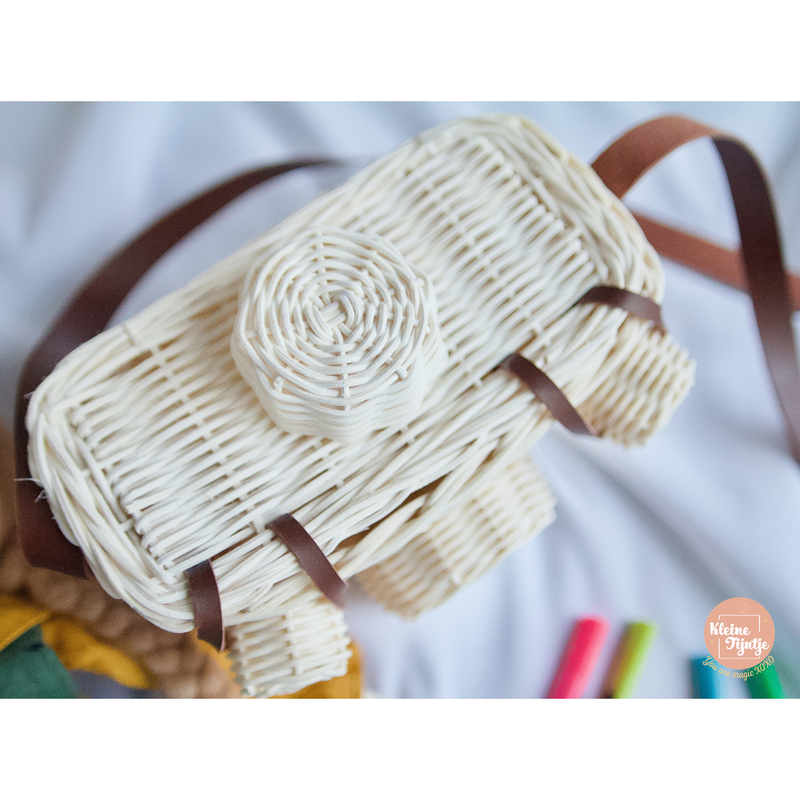 Rattan Camera Bag by Kleine Tijntje Accessories Kleine Tijntje   