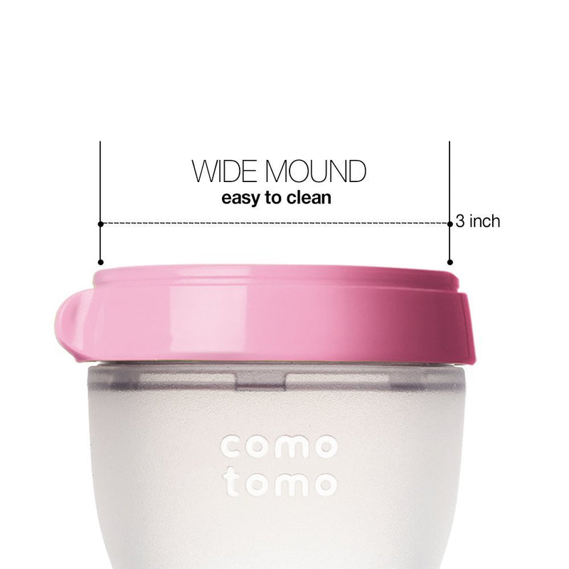 Comotomo Natural Feel Baby Bottle - 2 Pack Pink 5 Oz Nursing + Feeding Comotomo   