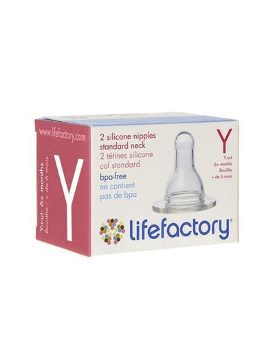 Lifefactory Silicone Nipples - 2 Pack Nursing + Feeding Lifefactory   