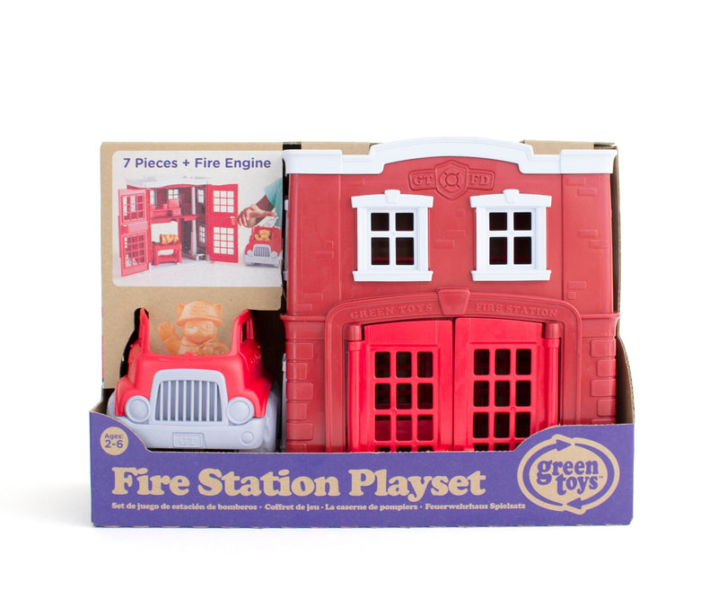 Recycled Fire Station Play Set by Green Toys Toys Green Toys   