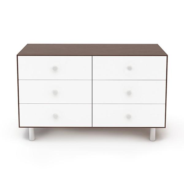 Classic 6 Drawer Dresser - Walnut / White by Oeuf Furniture Oeuf   