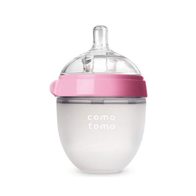 Comotomo Natural Feel Baby Bottle - Pink 5 Oz Nursing + Feeding Comotomo   