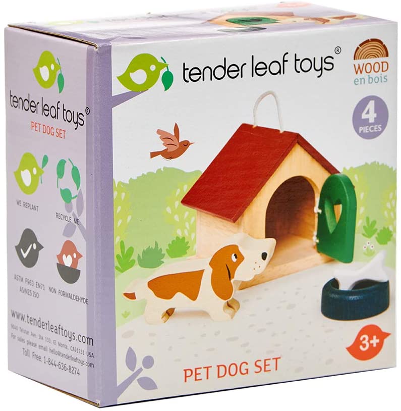 Pet Dog Set Wooden Toy by Tender Leaf Toys Toys Tender Leaf Toys   