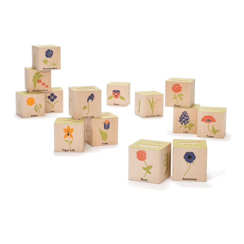 Flower Wooden Blocks by Uncle Goose Toys Uncle Goose   