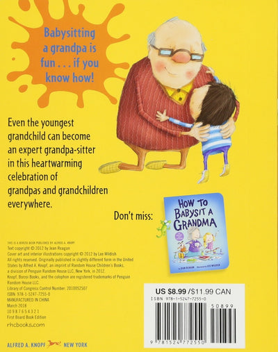 How to Babysit a Grandpa - Board Book Books Random House   