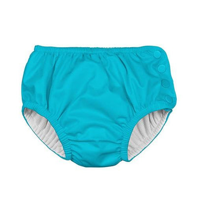 Snap Reusable Absorbent Swim Diaper - Aqua by iPlay Apparel iPlay   