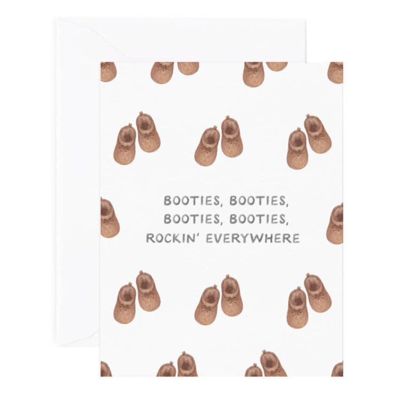 Miss New Booties Baby Card by Amy Zhang Paper Goods + Party Supplies Amy Zhang   