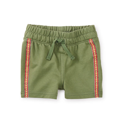 Jacquard Trim Baby Shorts - Stem by Tea Collection FINAL SALE