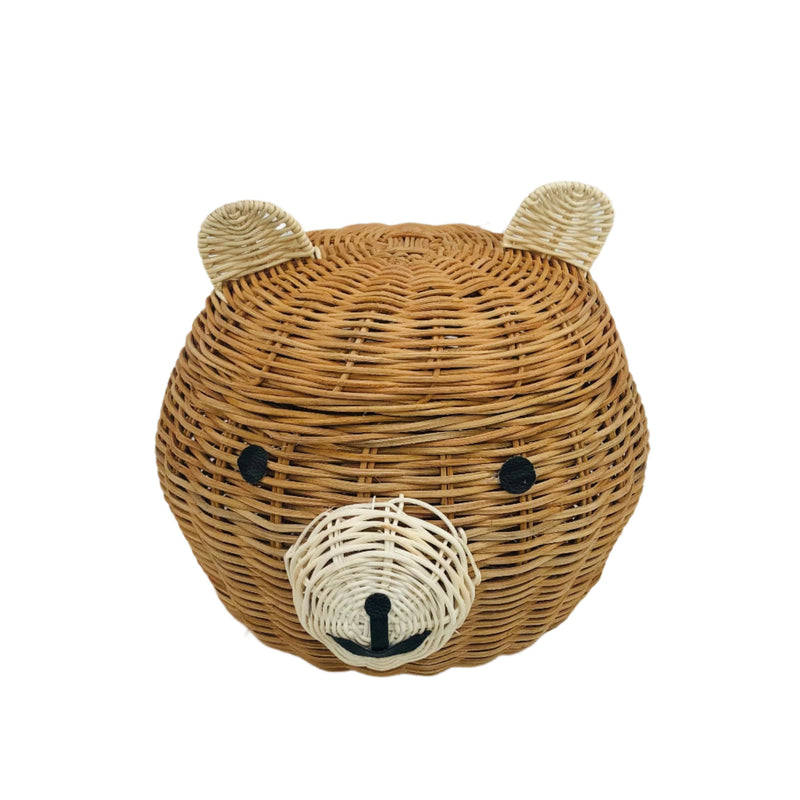 Rattan Bear Storage Basket by EcoFreax Decor EcoFreax   