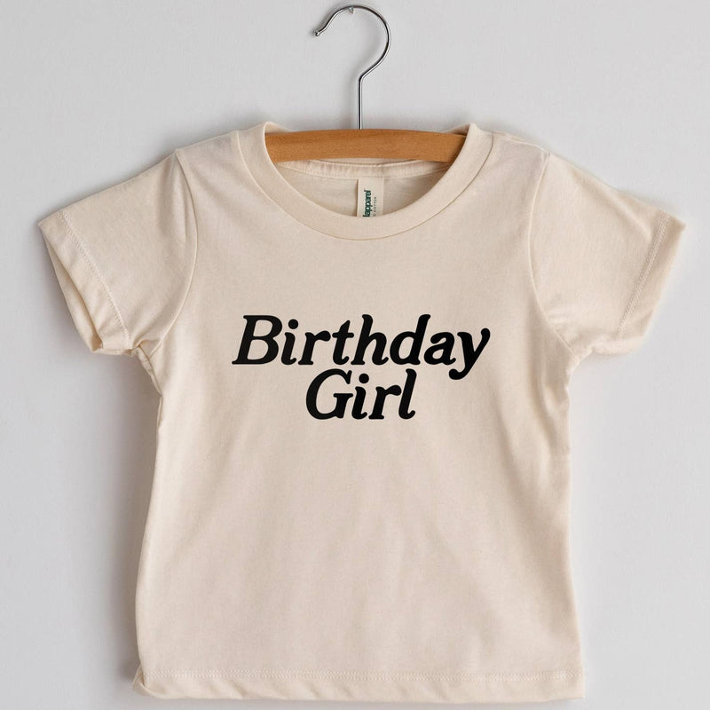 Birthday Girl Organic Tee - Cream by Gladfolk