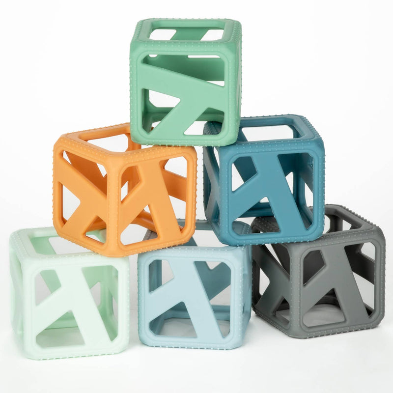 Stack N Chew Cubes - Earthy by Malarkey Kids Toys Malarkey Kids   