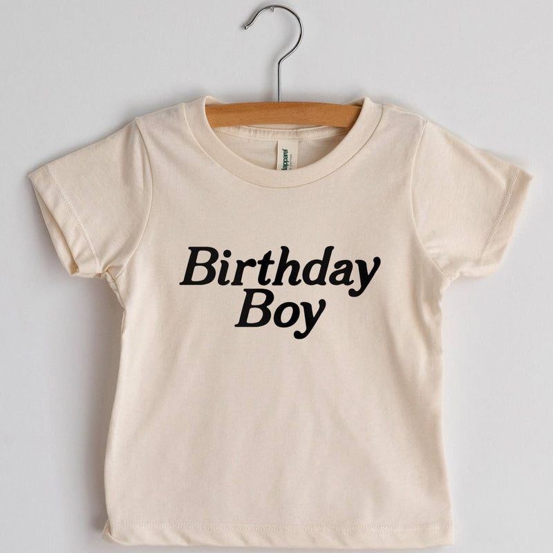 Birthday Boy Organic Tee - Cream by Gladfolk