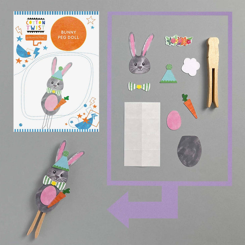 Make Your Own Bunny Peg Doll Kit by Cotton Twist