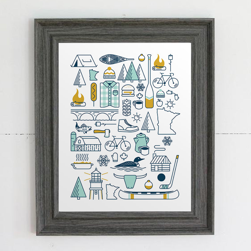 Minnesota Patchwork Print by Abbey&