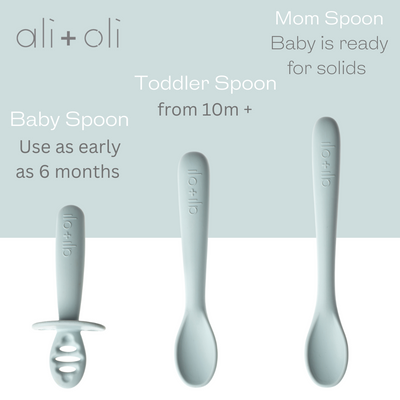 3 Piece Multi Stage Spoon Set - Blue by Ali + Oli