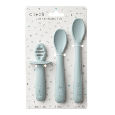 3 Piece Multi Stage Spoon Set - Blue by Ali + Oli