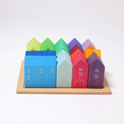 Houses Wooden Block Set by Grimm's Toys Grimm's   