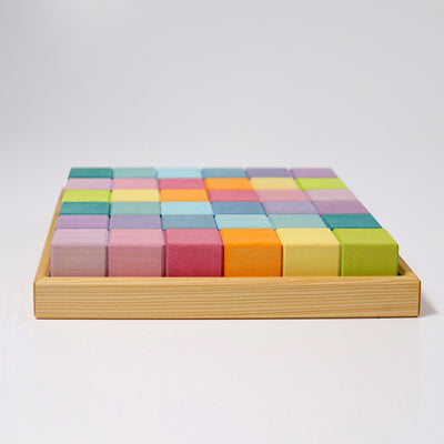 Pastel Mosaic Wooden Blocks by Grimm's Toys Grimm's   