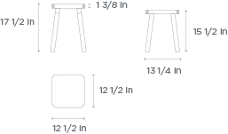 Square Stool - Birch / White by Oeuf Furniture Oeuf   