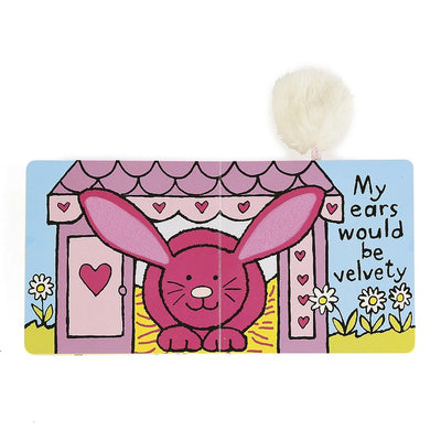 If I Were A Rabbit - Pink + Cream Board Book by Jellycat Books Jellycat   