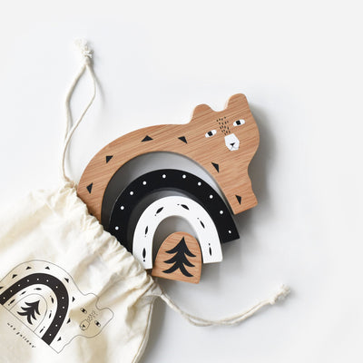 Bamboo Nesting Bear by Wee Gallery Toys Wee Gallery   