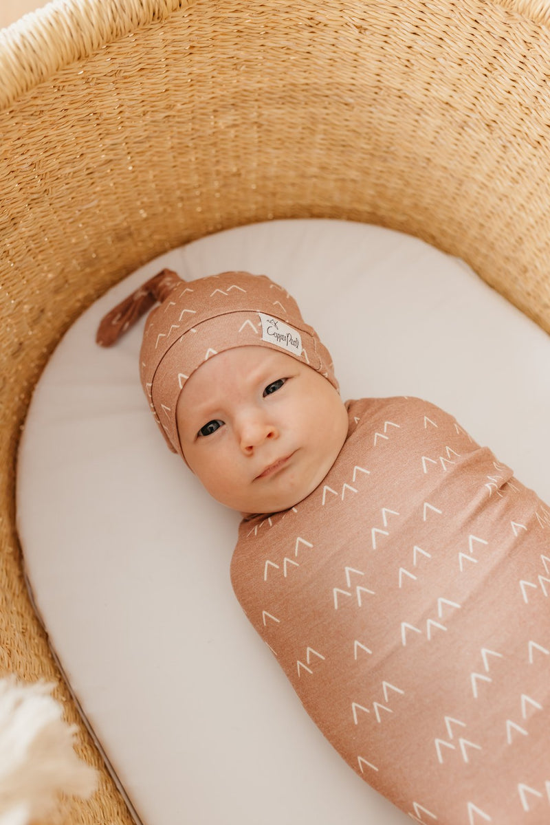 Newborn Top Knot Hat - Rocky by Copper Pearl Accessories Copper Pearl   