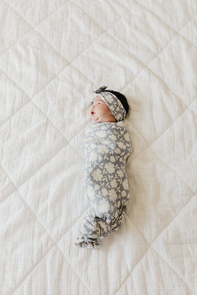 Knit Swaddle Blanket - Lacie by Copper Pearl Bedding Copper Pearl   