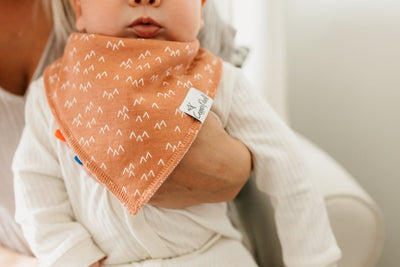 Single Bandana Bib - Atwood by Copper Pearl Nursing + Feeding Copper Pearl Orange Mountains  